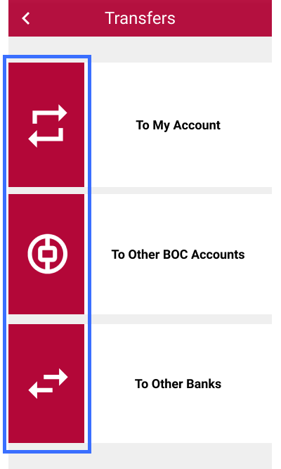 Choose Type of Transfer